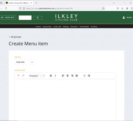 Create page screenshot